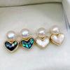 Wholesale S925 Silver Women's Minimalist Pearl Earrings With Flat Round And Oblate Shapes