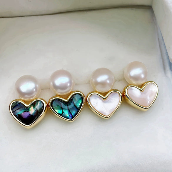 Wholesale S925 Silver Women's Minimalist Pearl Earrings With Flat Round And Oblate Shapes