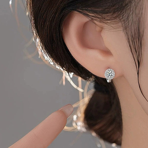 Wholesale S925 Silver Women's Moissanite Sunflower Highend Fashion Earrings