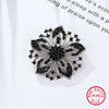 Wholesale S925 Silver Women's Retro Brooch With Snowflake Design And Colorful Zirconium Inlay