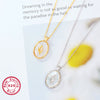 Wholesale S925 Silver Women's Retro Elegant Clavicle Chain With Stereo Tulip White Motherofpearl Pendant And Electroplating Treatment