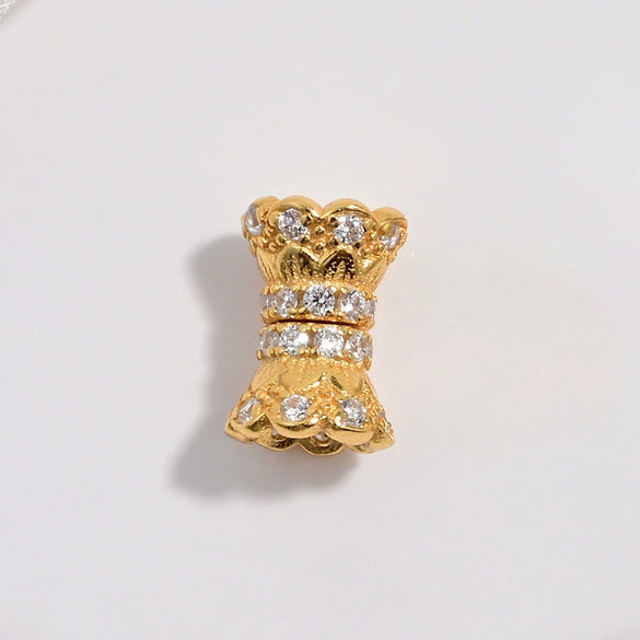Wholesale S925 Silver Zirconia Small Waist Rotary Turnbuckle Doublelayer Necklace