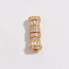 Wholesale S925 Silver Zirconia Small Waist Rotary Turnbuckle Doublelayer Necklace