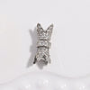 Wholesale S925 Silver Zirconia Small Waist Rotary Turnbuckle Doublelayer Necklace