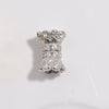 Wholesale S925 Silver Zirconia Small Waist Rotary Turnbuckle Doublelayer Necklace