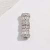 Wholesale S925 Silver Zirconia Small Waist Rotary Turnbuckle Doublelayer Necklace