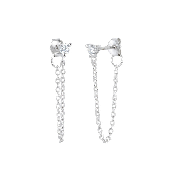 Wholesale S925 Sterling Fashion Exquisite Simple Inlaid Zircon Geometric Earrings Jewelry