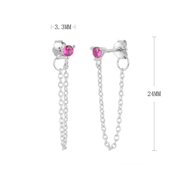 Wholesale S925 Sterling Fashion Exquisite Simple Inlaid Zircon Geometric Earrings Jewelry