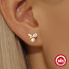 Wholesale S925 Sterling Silver Acrylic Hollow Flap Flower Geometric Earrings With Electroplating Treatment And Minimalist Design