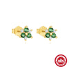 Wholesale S925 Sterling Silver Acrylic Hollow Flap Flower Geometric Earrings With Electroplating Treatment And Minimalist Design