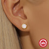 Wholesale S925 Sterling Silver Acrylic Hollow Flap Flower Geometric Earrings With Electroplating Treatment And Minimalist Design