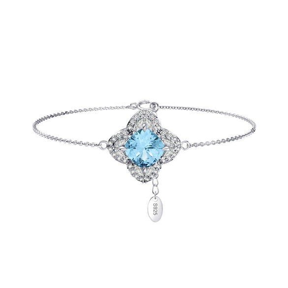 Wholesale S925 Sterling Silver Adjustable Women's Simple Minimalist Bracelet With Electroplating And Zircon