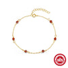 Wholesale S925 Sterling Silver Agate Handmade Beaded Geometric Bracelet For Women With Electroplating And Real Gold Plating