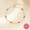 Wholesale S925 Sterling Silver Agate Handmade Beaded Geometric Bracelet For Women With Electroplating And Real Gold Plating