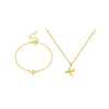 Wholesale S925 Sterling Silver Aircraft Pendant Necklace And Bracelet With Adjustable Cross Chain Electroplated Platinum Or 18K Gold Simple Style Unisex