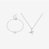 Wholesale S925 Sterling Silver Aircraft Pendant Necklace And Bracelet With Adjustable Cross Chain Electroplated Platinum Or 18K Gold Simple Style Unisex