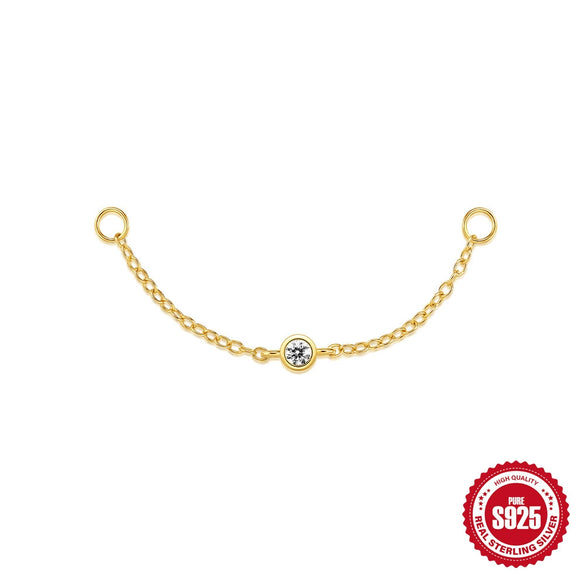 Wholesale S925 Sterling Silver All Match Shining Horse Eye Zircon Pendant Earrings With Long Chain And Cartilage Chain Environmentally Friendly Plated For Women