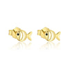 Wholesale S925 Sterling Silver Animal Black Zircon Earrings For Women Light Luxury Distinctive Retro Trendy