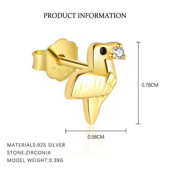 Wholesale S925 Sterling Silver Animal Black Zircon Earrings For Women Light Luxury Distinctive Retro Trendy