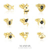 Wholesale S925 Sterling Silver Animal Black Zircon Earrings For Women Light Luxury Distinctive Retro Trendy