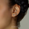 Wholesale S925 Sterling Silver Animal Black Zircon Earrings For Women Light Luxury Distinctive Retro Trendy