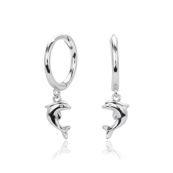 Wholesale S925 Sterling Silver Animal Dolphin Women's Earrings