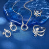 Wholesale S925 Sterling Silver Animal Snake Series Clip Earring And Necklace Jewelry Set With Electroplating Featuring Bear Little Pig Small Animal Patterns
