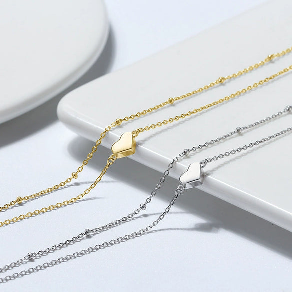 Wholesale S925 Sterling Silver Anklet With 14K Gold Pendant Geometric Style For Women