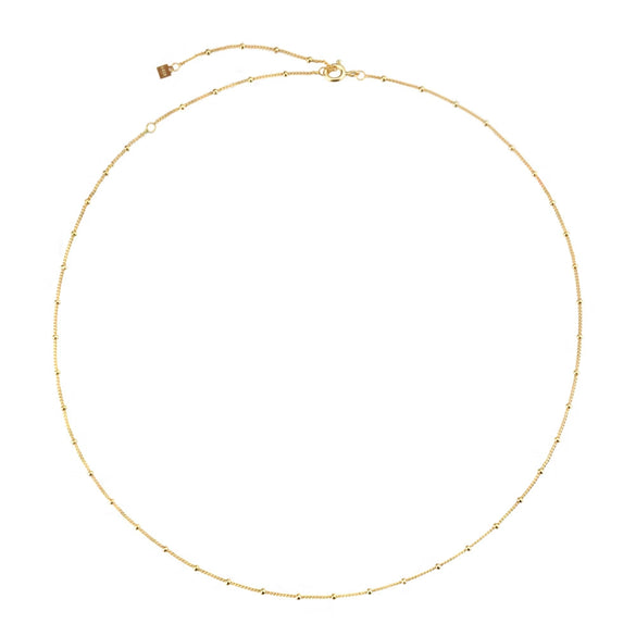 Wholesale S925 Sterling Silver Bead Long Chain Necklace With Geometric Style And Electroplating Process
