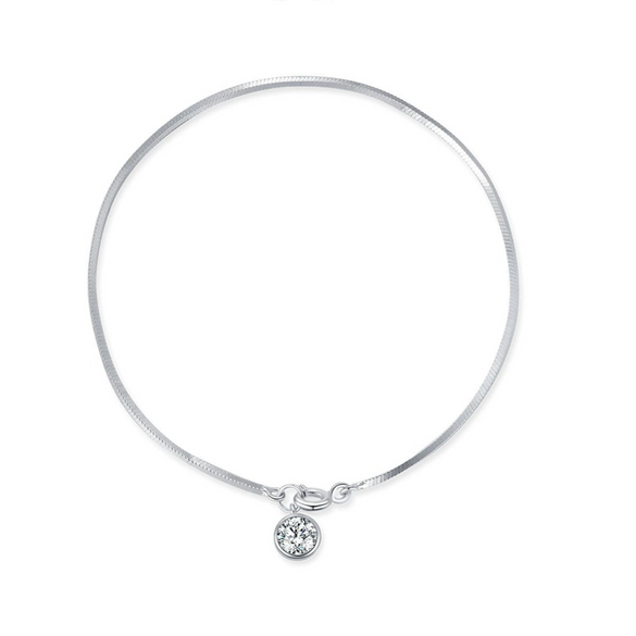 Wholesale S925 Sterling Silver Blade Snake Bone Bracelet With Geometric Style And Single Diamond For Women