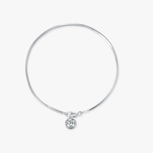 Wholesale S925 Sterling Silver Blade Snake Bone Bracelet With Geometric Style And Single Diamond For Women