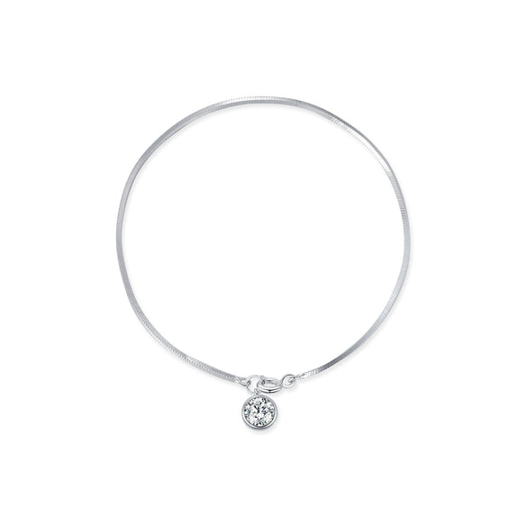 Wholesale S925 Sterling Silver Blade Snake Bone Bracelet With Geometric Style And Single Diamond For Women