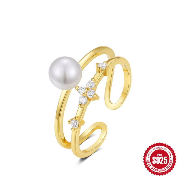 Wholesale S925 Sterling Silver Bow Moon Colored Diamond Open Ring For Women With Geometric Design And Electroplating