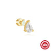 Wholesale S925 Sterling Silver Bow Pattern Microinlaid Zircon Flower Ear Bone Nail Piercing Earrings For Women
