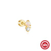 Wholesale S925 Sterling Silver Bow Pattern Microinlaid Zircon Flower Ear Bone Nail Piercing Earrings For Women