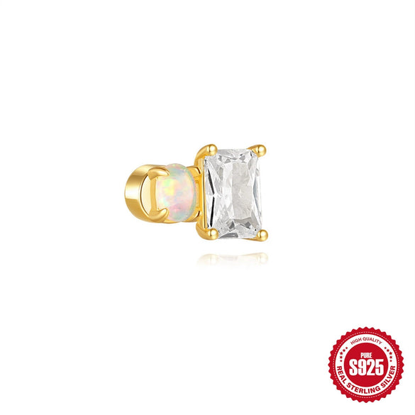 Wholesale S925 Sterling Silver Bow Pattern Microinlaid Zircon Flower Ear Bone Nail Piercing Earrings For Women