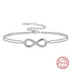 Wholesale S925 Sterling Silver Bracelet Bow Geometric 4A Zircon Electroplated