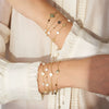 Wholesale S925 Sterling Silver Bracelet Geometric Four Leaf Clover Design 14K Gold Plated Inlaid With Zirconium