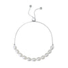 Wholesale S925 Sterling Silver Bracelet With Natural Freshwater Pearls Geometric Design Electroplating For Women