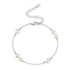Wholesale S925 Sterling Silver Bracelet With Natural Freshwater Pearls Geometric Design Electroplating For Women