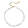 Wholesale S925 Sterling Silver Bracelet With Natural Freshwater Pearls Geometric Design Electroplating For Women