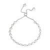 Wholesale S925 Sterling Silver Bracelet With Natural Freshwater Pearls Geometric Design Electroplating For Women