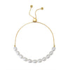 Wholesale S925 Sterling Silver Bracelet With Natural Freshwater Pearls Geometric Design Electroplating For Women