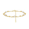 Wholesale S925 Sterling Silver Bracelet With Natural Freshwater Pearls Geometric Design Electroplating For Women