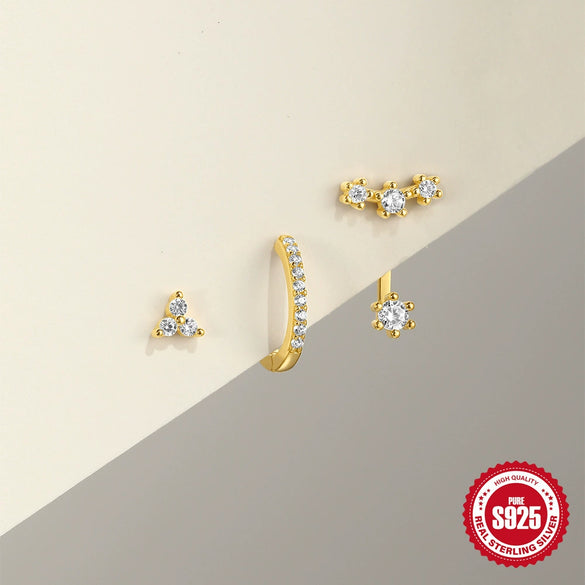 Wholesale S925 Sterling Silver Butterfly Bow Stud Earrings With Zirconia For Women