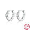 Wholesale S925 Sterling Silver Butterfly Diamond Earrings Minimalist Style