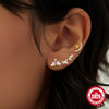 Wholesale S925 Sterling Silver Butterfly Ear Bone Nail Earrings With Hollow Design And Geometric Pattern Unisex Environmental Protection Electroplating