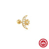 Wholesale S925 Sterling Silver Butterfly Ear Bone Nail Earrings With Hollow Design And Geometric Pattern Unisex Environmental Protection Electroplating