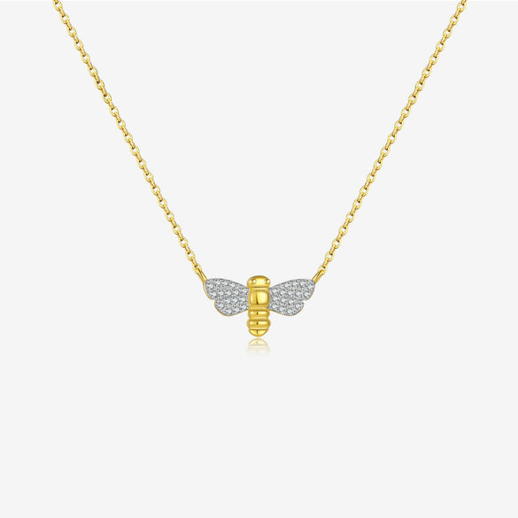 Wholesale S925 Sterling Silver Butterfly Pendant Necklace For Women With Full Diamond High End Delicate Design Platinum Or 18K Gold Electroplated