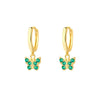 Wholesale S925 Sterling Silver Butterfly Zircon Geometric Women's Earrings